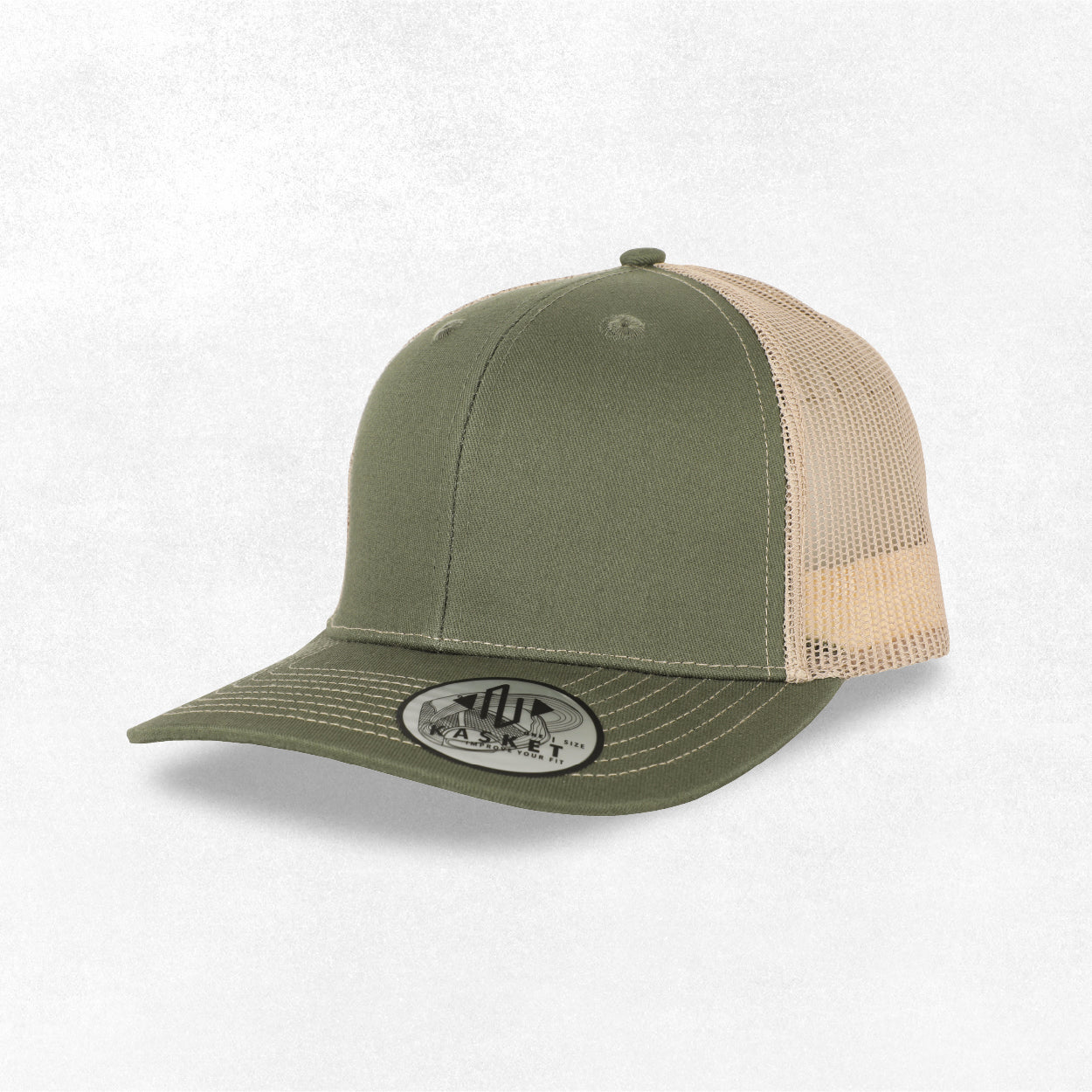 GORRA TRUCKER K-301 VERDE OLIVO / BEIGE
