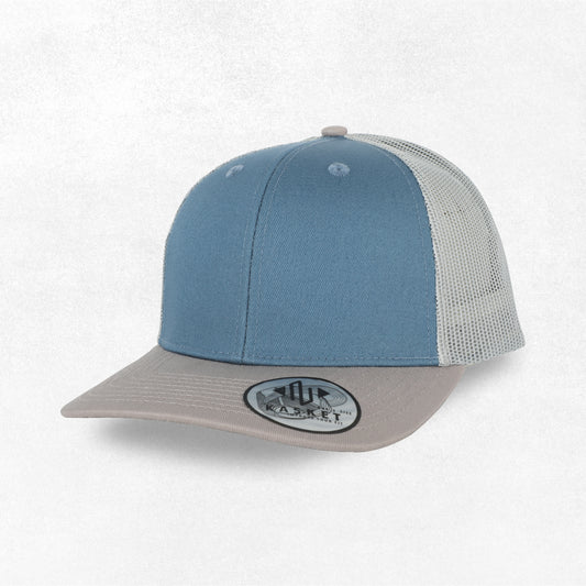 GORRA TRUCKER K-601 CELESTE / GRIS / PLATA