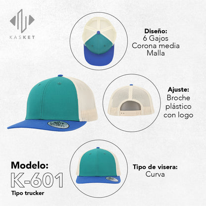 GORRA TRUCKER K-601 COLUMBIA / REY / BEIGE