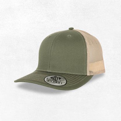 GORRA TRUCKER K-301 VERDE OLIVO / BEIGE